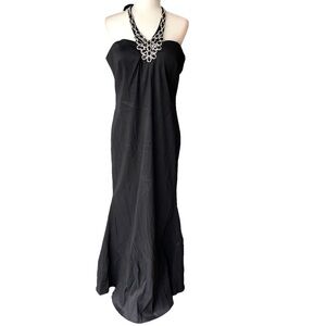 Women's Plus Size Black Formal Evening Bridesmaid Prom Dress Gown Long Maxi, 14